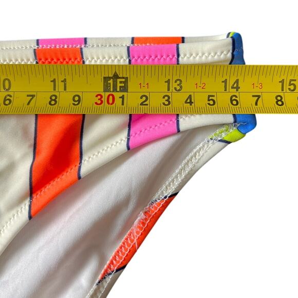 Aerie Striped Rainbow Bikini Set 2 Piece Swimsuit Medium M EUC - Picture 7 of 7